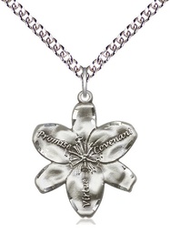 [0089SS/24SS] Sterling Silver Chastity Pendant on a 24 inch Sterling Silver Heavy Curb chain
