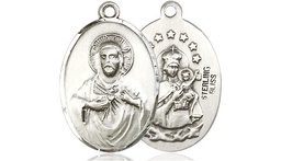 [0090SSS] Sterling Silver Scapular Medal