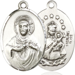 [0090SSS] Sterling Silver Scapular Medal