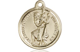 [0192CGF] 14kt Gold Filled Saint Christopher Medal