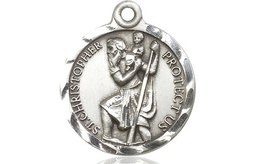 [0192CSS] Sterling Silver Saint Christopher Medal