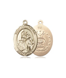 [8053GF1] 14kt Gold Filled Saint Joan of Arc Air Force Medal