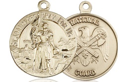 [0193GF5] 14kt Gold Filled Saint Joan of Arc National Guard Medal