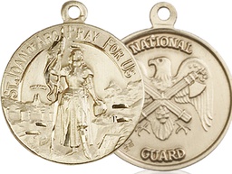 [0193GF5] 14kt Gold Filled Saint Joan of Arc National Guard Medal