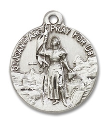 [0193SS] Sterling Silver Saint Joan of Arc Medal