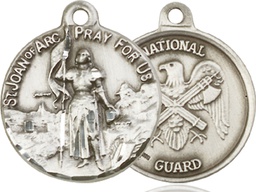 [0193SS5] Sterling Silver Saint Joan of Arc National Guard Medal