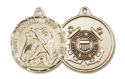 [0201GF3] 14kt Gold Filled Saint Michael Coast Guard Medal