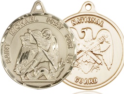 [0201GF5] 14kt Gold Filled Saint Michael National Guard Medal