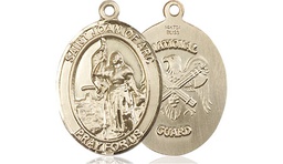 [8053GF5] 14kt Gold Filled Saint Joan of Arc National Guard Medal