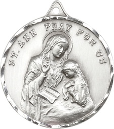 [0203ASS] Sterling Silver Saint Ann Medal