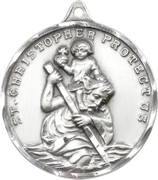 [0203CSS] Sterling Silver Saint Christopher Medal