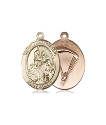 [8053GF7] 14kt Gold Filled Saint Joan of Arc Paratrooper Medal