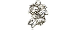 [0204SS] Sterling Silver Rose Medal
