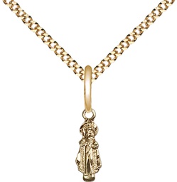 [0209GF/18G] 14kt Gold Filled Infant Pendant on a 18 inch Gold Plate Light Curb chain