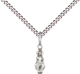 [0209SS/18S] Sterling Silver Infant Pendant on a 18 inch Light Rhodium Light Curb chain