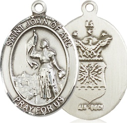 [8053SS1] Sterling Silver Saint Joan of Arc Air Force Medal
