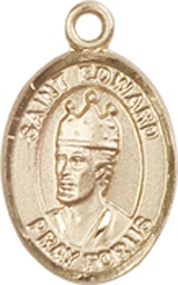 [9026KT] 14kt Gold Saint Edward the Confessor Medal