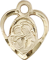 [5408KT] 14kt Gold Saint Anthony of Padua Medal