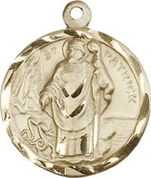 [5426KT] 14kt Gold Saint Patrick Medal