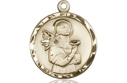 [5435KT] 14kt Gold Saint Lucy Medal
