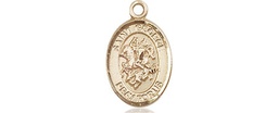 [9040KT] 14kt Gold Saint George Medal