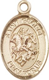 [9040KT] 14kt Gold Saint George Medal