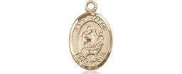 [9051KT] 14kt Gold Saint Jason Medal