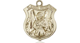 [5697KT] 14kt Gold Saint Michael the Archangel Medal
