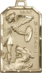 [5720KT] 14kt Gold Saint Michael the Archangel Medal