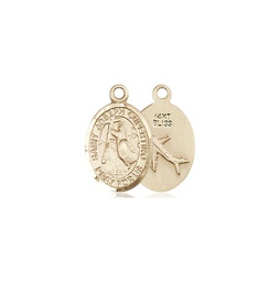 [9057KT] 14kt Gold Saint Joseph of Cupertino Medal