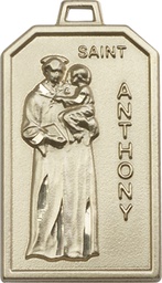 [5723KT] 14kt Gold Saint Anthony Medal