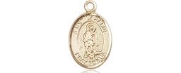 [9066KT] 14kt Gold Saint Lazarus Medal