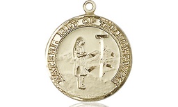 [5899KT] 14kt Gold Saint Kateri Medal