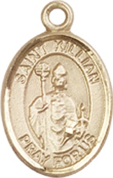 [9067KT] 14kt Gold Saint Kilian Medal