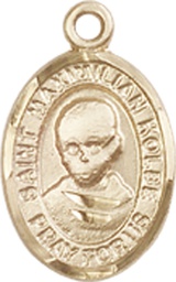 [9073KT] 14kt Gold Saint Maximilian Kolbe Medal