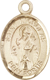 [9080KT] 14kt Gold Saint Nicholas Medal