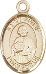 [9083KT] 14kt Gold Saint Philip the Apostle Medal