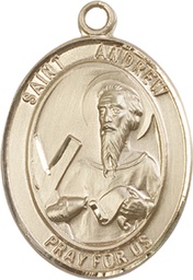 [7000KT] 14kt Gold Saint Andrew the Apostle Medal
