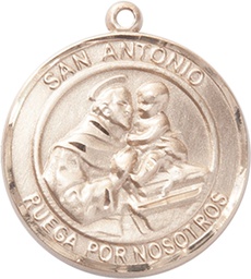 [7004RDSPKT] 14kt Gold San Antonio Medal