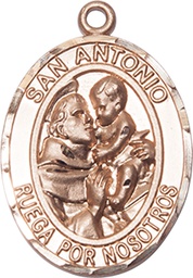 [7004SPKT] 14kt Gold San Antonio Medal