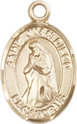 [9111KT] 14kt Gold Saint Juan Diego Medal
