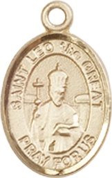[9120KT] 14kt Gold Saint Leo the Great Medal