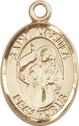 [9127KT] 14kt Gold Saint Ursula Medal