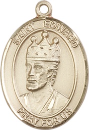 [7026KT] 14kt Gold Saint Edward the Confessor Medal