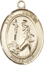 [7030KT] 14kt Gold Saint Dominic de Guzman Medal