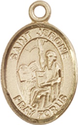 [9135KT] 14kt Gold Saint Jerome Medal