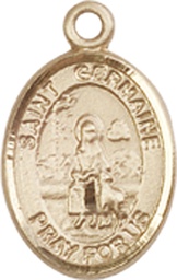 [9211KT] 14kt Gold Saint Germaine Cousin Medal
