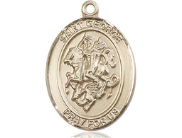 [7040KT] 14kt Gold Saint George Medal