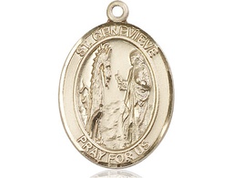 [7041KT] 14kt Gold Saint Genevieve Medal