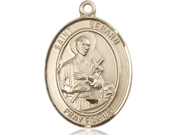 [7042KT] 14kt Gold Saint Gerard Majella Medal